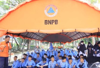 BPBD Labuhanbatu saat Terima Kunjungan SMP IT ALFIKRI Kampung Pajak
