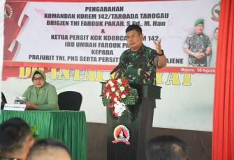 Danrem 142/Tatag saat Kunjungi Prajuritnya di Kodim 1401/Majene
