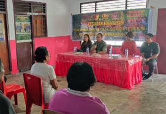 Dandim 1310/Bitung saat memberikan sosialisasi
