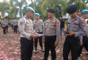 Propam Polres Mukomuko saat Operasi Gaktibplin kepada seluruh personel Polri dan ASN di Polres Mukomuko.