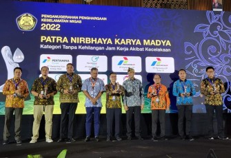 Ajang Penghargaan Keselamatan Migas Tahun 2022 di Mason Pine Hotel, Bandung, Jumat (4/11).