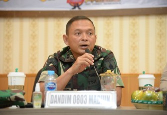 Dandim Madiun saat Rakor Persiapan Pengamanan 1 Abad Persaudaraan Setia Hati Terate