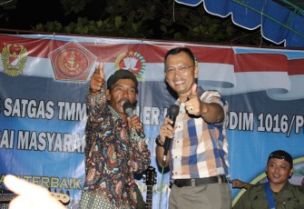 Malam Pengantar Tugas TMMD ke 115 Bersama Warga Petuk Katimpun 