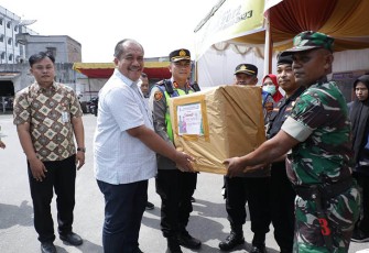 Forkopimda Kabupaten Asahan saat Hadiri Open Hause di Kediaman Danlanal TB/AS