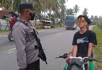 Polsek Kaur Tengah saat Turunkan Unit Patroli