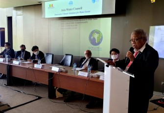 Menteri Basuki dalam Asia Water Council High – Level Panel  yang merupakan rangkaian kegiatan World Water Forum (WWF) ke-9 di Dakar, Senegal pada Selasa (22/3/2022). 