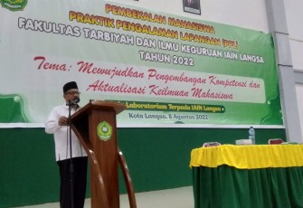 Rektor IAIN Langsa Dr. Basri, MA saat sambutan