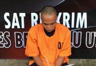 Tersangka saat diamankan
