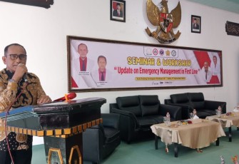 Pj Bupati saat Buka Seminar dan Workshop Update on Emergency Management in First Line