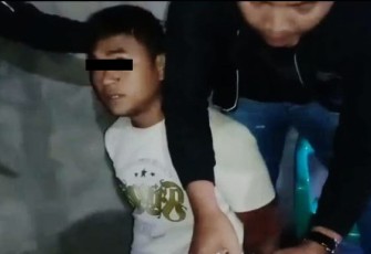 Tersangka saat diamankan