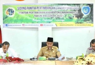 Pemkab Labuhanbatu saat Gelar Sidang PPL Bersama Kantor Pertanahan 