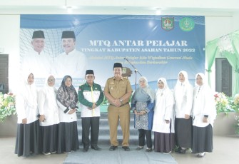 Wakil Bupati Asahan saat Buka MTQ Antar Pelajar