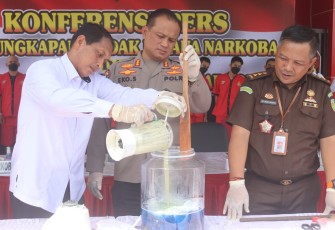 Pemusnahan 1,2 Kg Sabu 