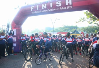Kanwil Kemenkumham Banten Sukses Dukung Gelaran "Kemenkumham Fun Bike 2022"