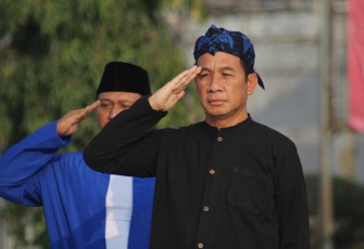 Kalapas Sudirman Jaya dalam Upacara Hut RI ke-77 Lapas Cilegon