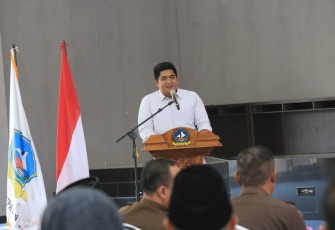 Bupati Bintan Roby Kurniawan SPWK saat memberikan sambutan