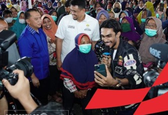 Bupati Labuhanbatu saat Sambut Kunjungan Pengurus Pusat HIPMI Bobby Nasution