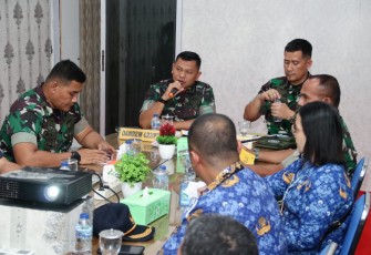 Danrem 022/PT saat beri pemaparan di Kodim 0208/Asahan tentang pelaksanaan TMMD ke-115 Kodim 0208/Asahan.