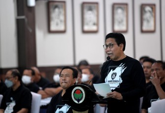 Gus Halim dalam pidato peringatan puncak Hari Bakti Pendamping Desa di Jakarta, Jumat (7/10/2022).