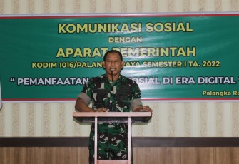 Kasdim Letkol Inf Abdul Salim saat memberikan sambutan