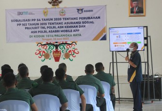 Kodim 1016 Palangka Raya saat Terima Sosialisasi PT Asabri (Persero)