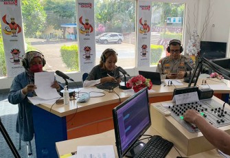 Satgas Binmas Noken saat Dialog Interaktif 