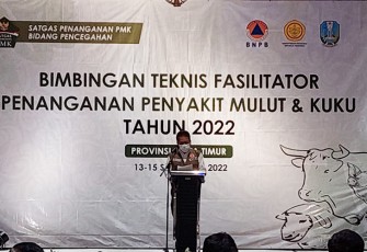 Direktur Kesiapsiagaan BNPB Pangarso Suryotomo saat memberi sambutan