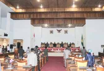 Rapat Paripurna DPRD Seluma Dengar Jawaban Bupati terhadap Pandangan Umum Fraksi-Fraksi Atas Raperda Pertanggungjawaban APBD 2021, Senin (20/06/22).