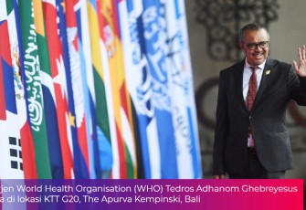 Dirjen WHO Tedros Adhanom Ghebreyesus saat tiba di Lokasi KTT G20