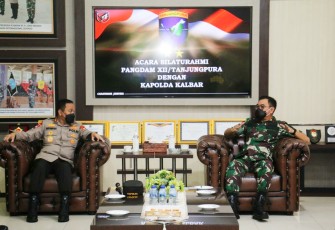 Pangdam XII/Tpr Terima Kunjungan Kapolda Kalbar
