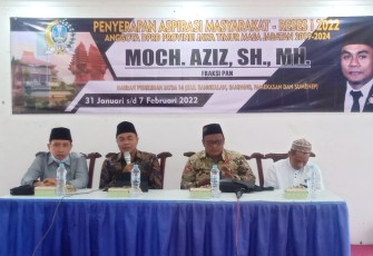 Anggota DPRD Jatim dapil XIV Madura saat reses 1 tahun 2022 di Hotel Ningrat Bangkalan
