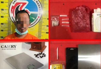 Jolodong pengedar sabu asal Panggunguni beserta barang bukti