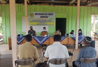 Musdesus Verifikasi, Validasi dan Penetapan KPM BLT DD TA 2022, di aula Kantor Desa Belawan Mulya
