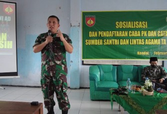 Sosialisasi rekrutmen prajurit dari sumber santri dan lintas agama, oleh Dandim 0715/Kendal 