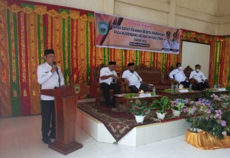 Wabup Pasaman, Sabar AS, saat membuka Musrenbang tingkat Kecamatan Rao Utara