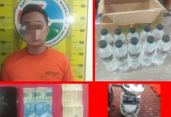 Pelaku pengedar Miras jenis Ciu, asal Kalimantan Selatan