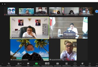 Rapat dinas Via Zoom Meeting, oleh Wali Kota dan Wakil Wali Kota Bitung