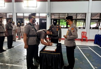 Serah terima jabatan empat pejabat baru Polres Bitung