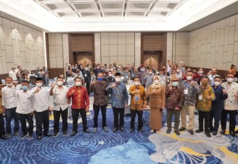 Gubernur Rohidin, saat membuka UKW bersama PWI, Dewan Pers dan IJTI, di Hotel Mercure, Bengkulu