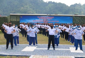 Senam Kesehatan  Prajurit Marinir TNI AL