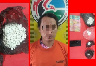 Tersangka dan barang bukti saat diamankan