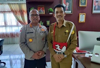 Kasatgas Binmas Noken Ops Damai Cartenz Sambangi Kantor Dinas Kelautan dan Perikanan Prov. Papua