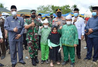 Pangdam I/BB Bersama Kapoldasu Tinjau Percepatan Vaksinasi Massal Anak