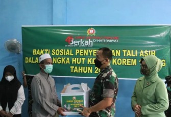 Meriahkan HUT Korem 102/Pjg Ke-48, Kodim 1015/Sampit Gelar Baksos