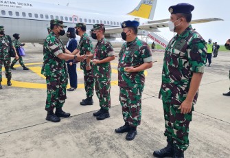 Danlanud Muljono Sambut Pangkoopsudnas di Join Baseops Lanudal Juanda