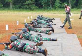 Kodim 0508/Depok Gelar Latihan Menembak Triwulan I Tahun 2022 