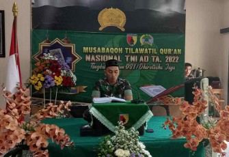 Lomba MTQ Nasional TNI-AD TA. 2022 Tingkat Korem 081/DSJ