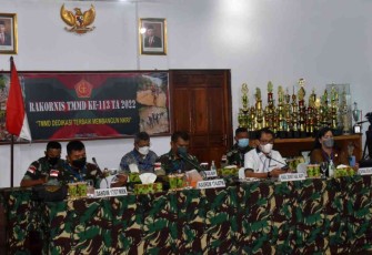 Dandim 1707/Merauke Ikuti Rakornis TMMD Ke-113 Tahun 2022
