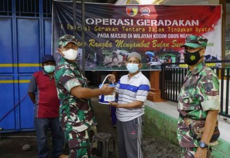 Operasi"GERADAKAN" Dandim 0805/Ngawi Turun Lapangan Sambut Bulan Suci Ramadan