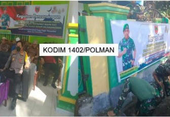 Kodim Jajaran Korem 142/Tatag Serentak Laksanakan Pembersihan Masjid